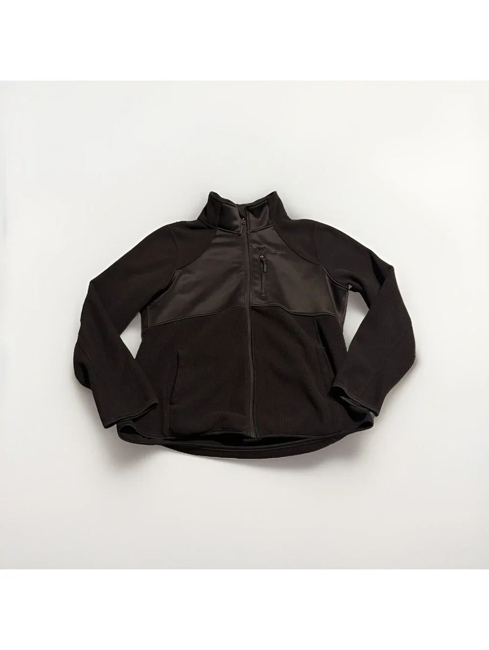 SNOZU Mens Fleece Jacket Extra Large XL Black Colorblock Polyester